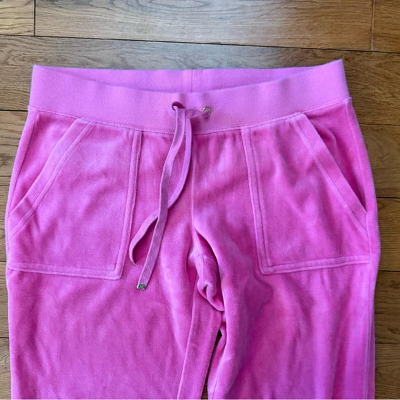 Y2K Vintage Juicy Couture Pink Flare Velour Pants - Picture 3 of 5